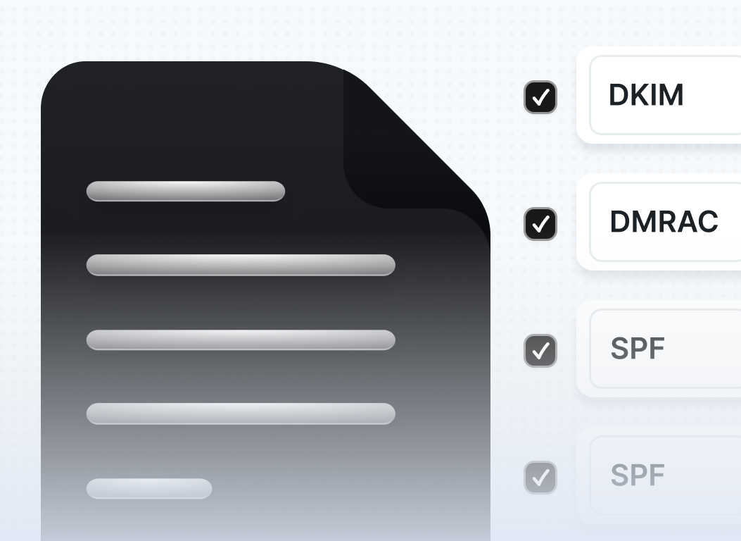 Automated DKIM, DMARC and SPF setup illustration